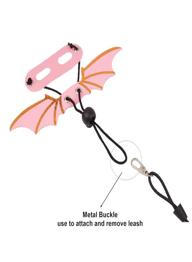 disclean Adjustable Lizard Harness and Leash Set with Wings 3 Pack S M L Soft Leather Reptile Costume Accessories for Bearded Dragon Chameleon Guinea Pig Small Animals Blue - Image 4